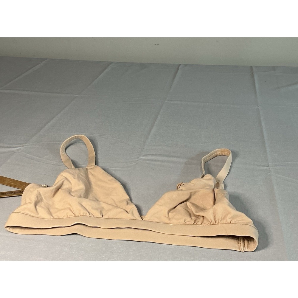 NWT SKIMS Triangle Bralette Bra Sand Nude Size L Wireless Adjustable Straps
